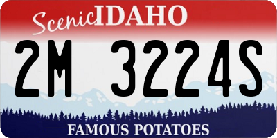ID license plate 2M3224S