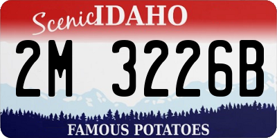 ID license plate 2M3226B