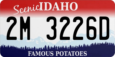 ID license plate 2M3226D