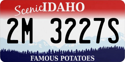 ID license plate 2M3227S