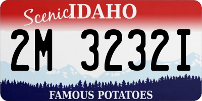 ID license plate 2M3232I