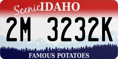 ID license plate 2M3232K
