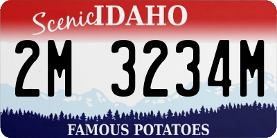 ID license plate 2M3234M