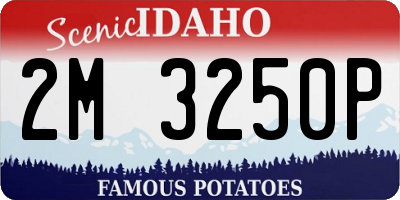 ID license plate 2M3250P