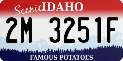 ID license plate 2M3251F