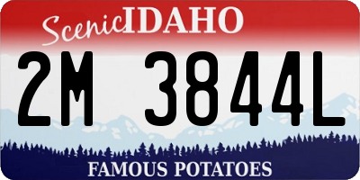 ID license plate 2M3844L