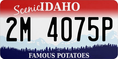 ID license plate 2M4075P
