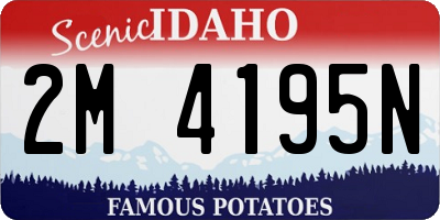 ID license plate 2M4195N