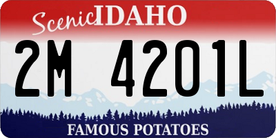 ID license plate 2M4201L