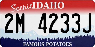 ID license plate 2M4233J
