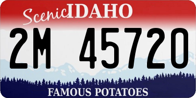 ID license plate 2M4572O