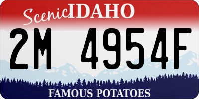 ID license plate 2M4954F