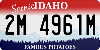 ID license plate 2M4961M