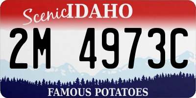 ID license plate 2M4973C