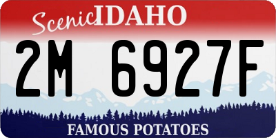 ID license plate 2M6927F