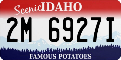 ID license plate 2M6927I