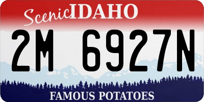 ID license plate 2M6927N