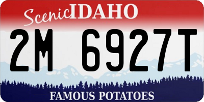 ID license plate 2M6927T