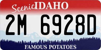 ID license plate 2M6928D