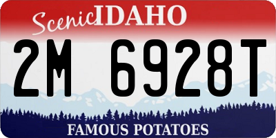 ID license plate 2M6928T
