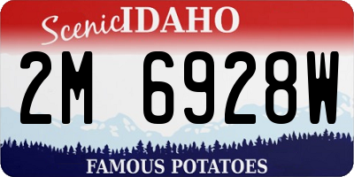 ID license plate 2M6928W