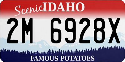 ID license plate 2M6928X