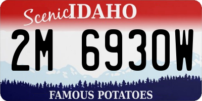 ID license plate 2M6930W
