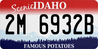 ID license plate 2M6932B