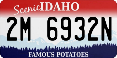 ID license plate 2M6932N