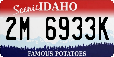 ID license plate 2M6933K