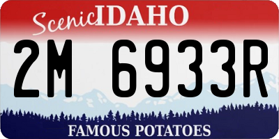 ID license plate 2M6933R