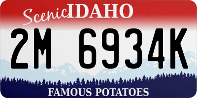 ID license plate 2M6934K