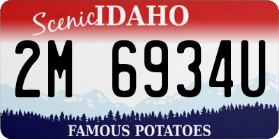 ID license plate 2M6934U