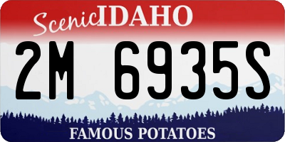 ID license plate 2M6935S