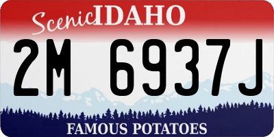 ID license plate 2M6937J