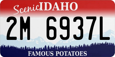 ID license plate 2M6937L
