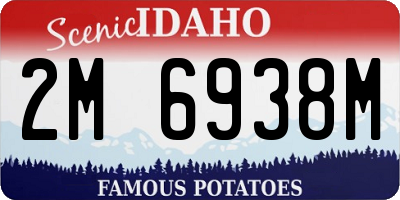 ID license plate 2M6938M