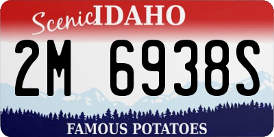 ID license plate 2M6938S