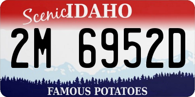 ID license plate 2M6952D