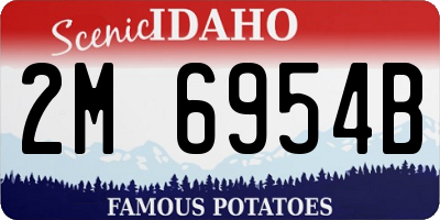 ID license plate 2M6954B