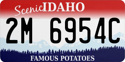 ID license plate 2M6954C