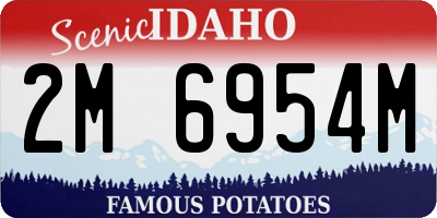 ID license plate 2M6954M