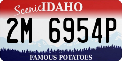 ID license plate 2M6954P