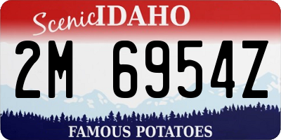 ID license plate 2M6954Z