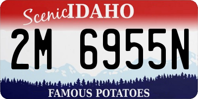 ID license plate 2M6955N