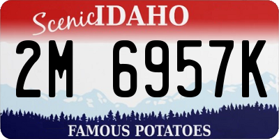 ID license plate 2M6957K