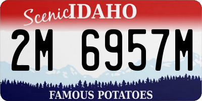 ID license plate 2M6957M