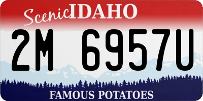ID license plate 2M6957U