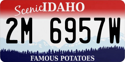 ID license plate 2M6957W