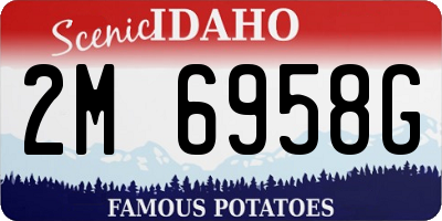 ID license plate 2M6958G